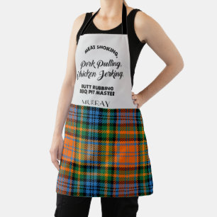 Plaid Clan Murray Orange Green Chef Tartan Apron