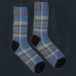 Plaid Clan Thompson Blue Grey Tartan Socks<br><div class="desc">Plaid Clan Thompson Blue Grey Tartan Socks</div>