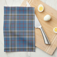 Plaid Clan Thompson Grey Blue Check Tartan