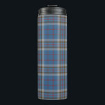 Plaid Clan Thompson Tartan Blue Grey Check Coffee  Thermal Tumbler<br><div class="desc">Featuring the popular traditional clan Thompson Scottish plaid pattern. This classic elegant plaid pattern makes this thermal tumbler an appreciated gift to every true coffee or tea lover on any special occasion or treat yourself</div>