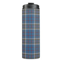 Plaid Clan Thompson Tartan Blue Grey Check Coffee 
