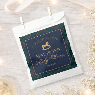 Plaid Classic Rocking Horse Baby Shower Dessert Favour Bags