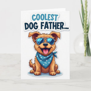 Plaid Coolest Dog Father Card
