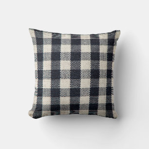 Plaid cotton fabric texture background. cushion