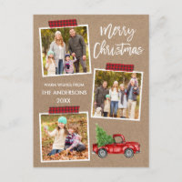 Plaid Craft Tape Red Truck Christmas Kraft