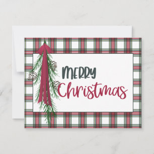 Plaid Custom Merry Christmas Card