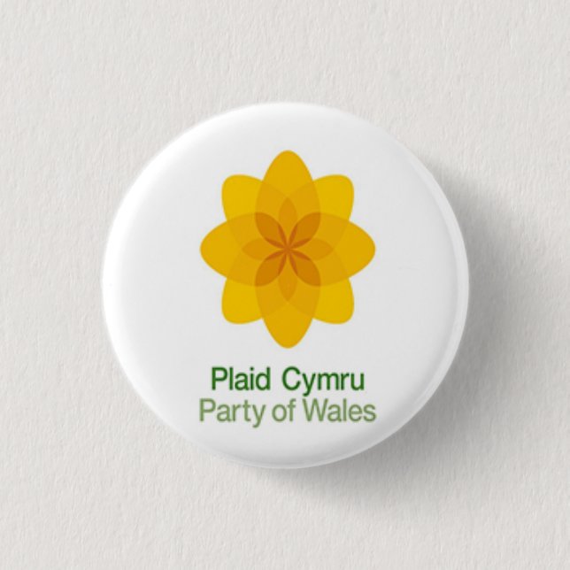 Plaid Cymru Party of Wales 3 Cm Round Badge (Front)