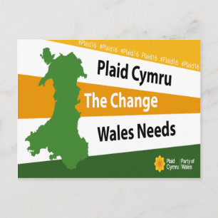 Plaid Cymru The Change Wales Needs Postcard