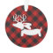 Plaid Dachshund Christmas Tree Ornament