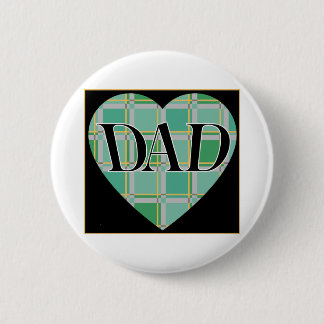 Plaid Dad Heart 6 Cm Round Badge