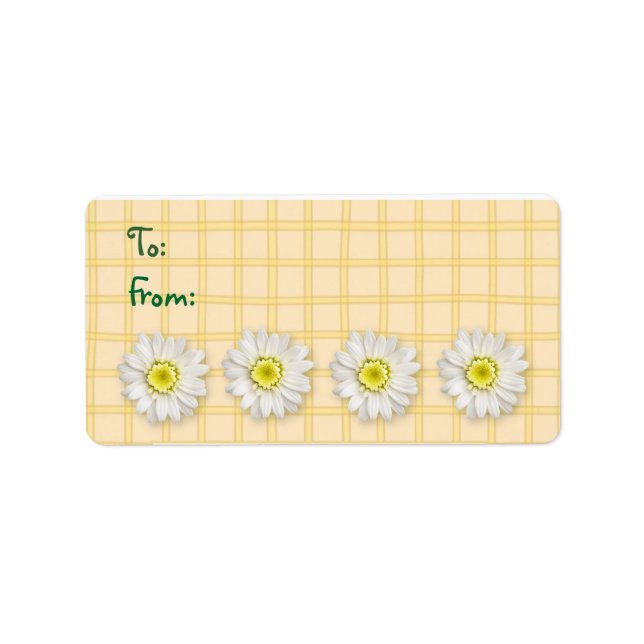 Plaid Daisies Yellow Label (Front)
