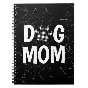 Plaid Dog Pawprint with Dog Hair  Notebook