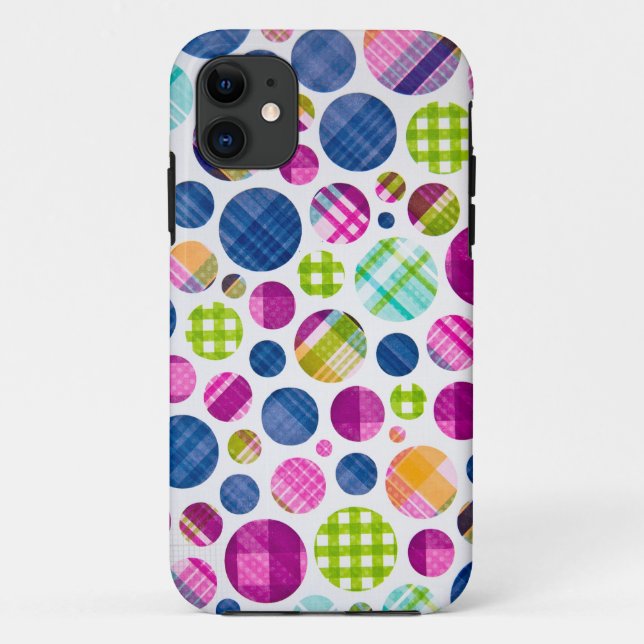 Plaid Dots Case-Mate iPhone Case (Back)