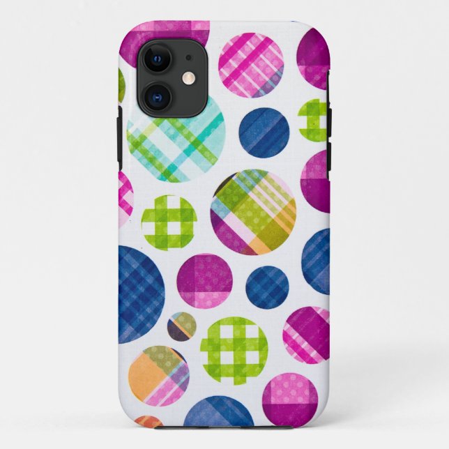 Plaid Dots Case-Mate iPhone Case (Back)