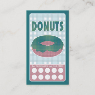 plaid doughnuts loyalty card