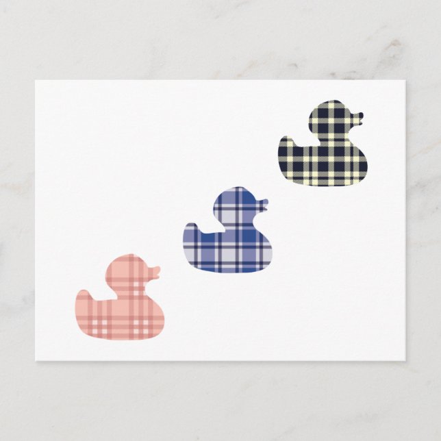 Plaid ducks postcard (Front)