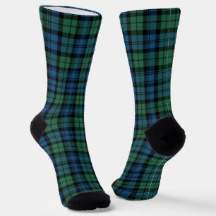 Plaid Elegant Campbell Green Rustic Tartan Socks