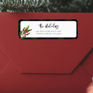 Plaid Elegant Rustic Classic Tartan Return Address