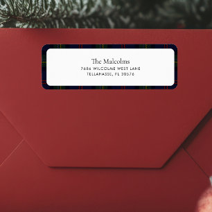 Plaid Elegant Rustic Classic Tartan Return Address