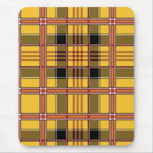 Plaid Fabric Brown Stripes Texture Mouse Mat