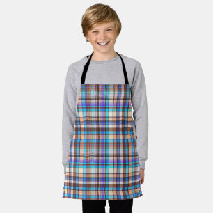 Plaid Fabric Chequered Print Pattern-57688 Apron