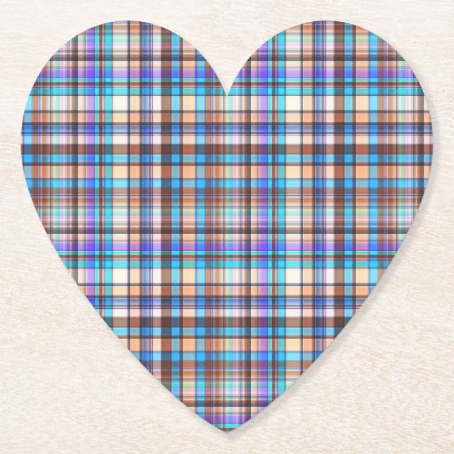 Plaid Fabric Chequered Print Pattern-57688 Paper Coaster (Front)
