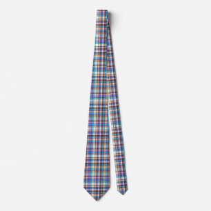 Plaid Fabric Chequered Print Pattern-57688 Tie