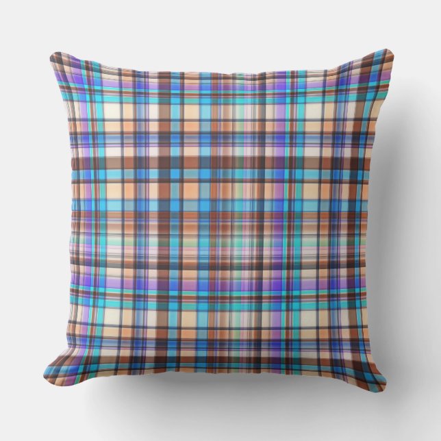 Plaid Fabric Print Chequered Pattern-57688 Cushion (Front)