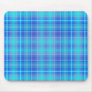 Plaid Fabric Texture Blue Stripes-44008 Mouse Mat