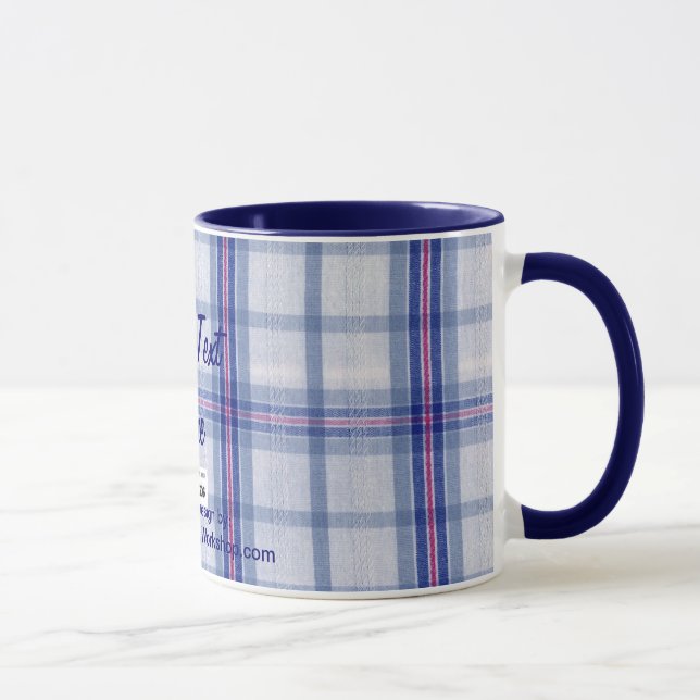 Plaid Fabric, Your Text Here Mug (Right)
