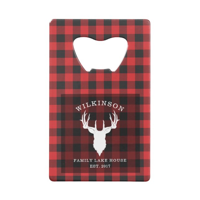 Plaid Family Name Lumberjack Lake House (Front)