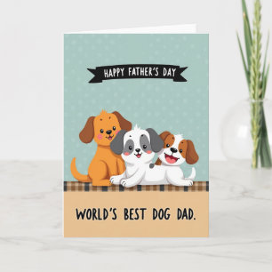 Plaid Fathers Day Puppy Card