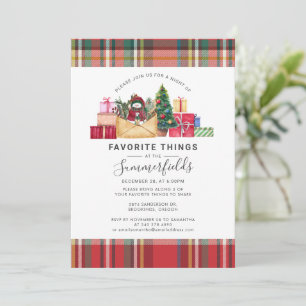 Plaid Favourite Things Christmas Holidays Party Invitation