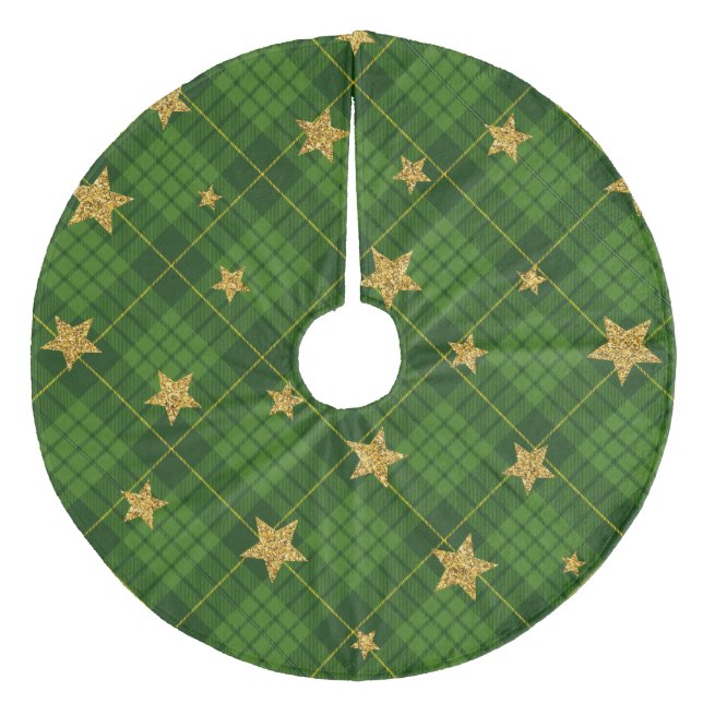 Plaid Fleece Tree Skirt (Front)
