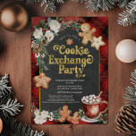 Plaid Floral Christmas Cookie Exchange Party Invitation<br><div class="desc">EDITABLE Plaid Floral Christmas Cookie Exchange Party Invitation
Elegant Chalkboard Arch Winter Cookie Swap Party Invite</div>