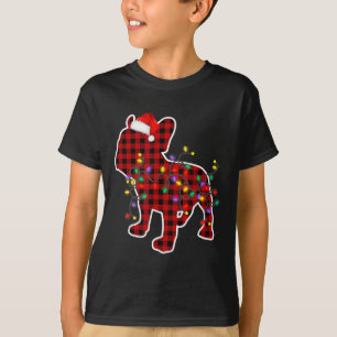Plaid French Bulldog Christmas Pyjamas Family Dog  T-Shirt