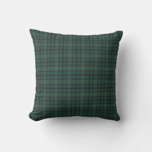 Plaid Green Blue Tartan Traditional Style Cushion
