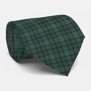 Plaid Green Blue Tartan Traditional Style Neck Tie