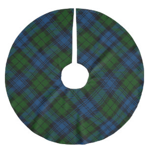 Plaid Green Christmas Rustic Tartan Brushed Polyester Tree Skirt