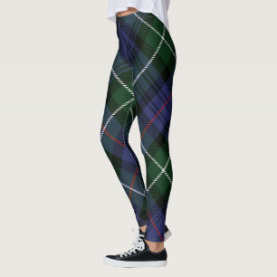 Plaid Green Clan MacKenzie Rustic Tartan Leggings