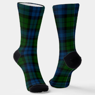 Plaid Green Rustic Campbell Military Tartan Socks