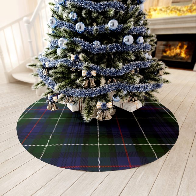 Plaid Green Rustic Clan Mackenzie Tartan Brushed Polyester Tree Skirt (Rustic Plaid Clan MacKenzie Tartan Tree Skirt)