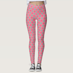Plaid , grey and pink leggings
