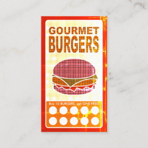 plaid hamburgers loyalty card