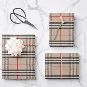 Plaid Hatter Wrapping Paper Sheet
