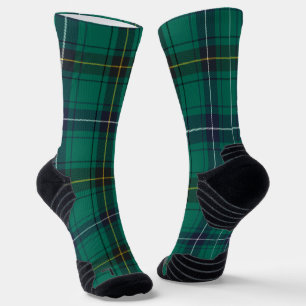Plaid Henderson Green Black Check Tartan Socks