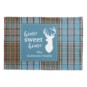 Plaid Home Sweet Home Tartan Anderson Personalised Pillowcase