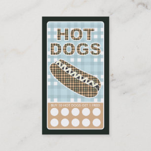plaid hot dog loyalty card