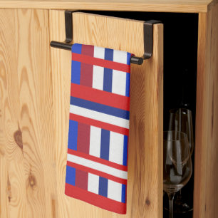 Plaid in Red, White & Blue Tea Towel