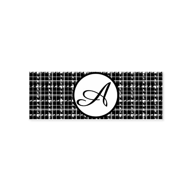 Plaid Initial Self Inking Stamp (Design)